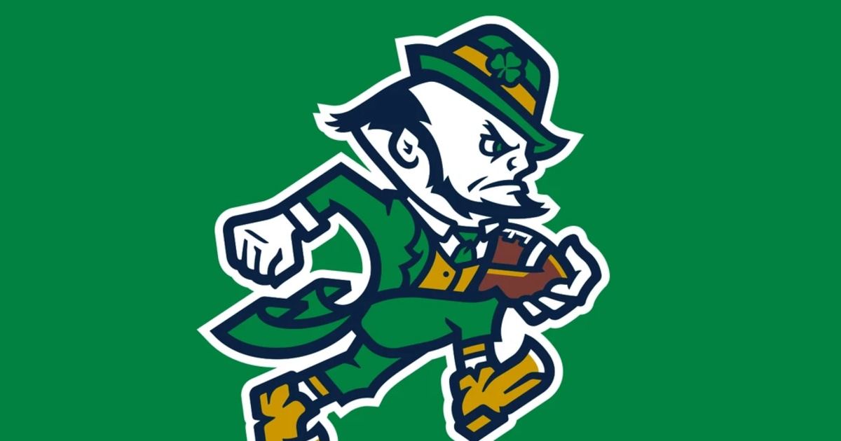 In Notre Dame’s new logo, fists are down and football is in