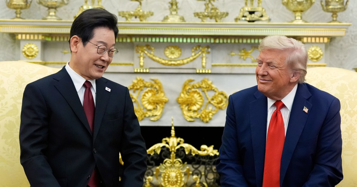South Korea’s Lee meets with Trump, promising to ‘Make America Shipbuilding Great Again’