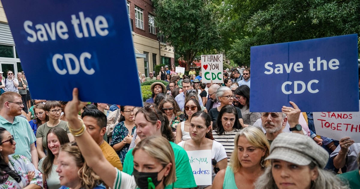 CDC employees walk out to rally in support of ousted leaders