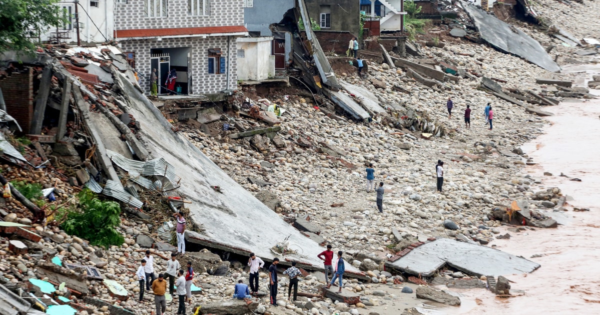 Flash floods leave 34 dead in Indian-controlled Kashmir as over 210,000 in Pakistan are displaced