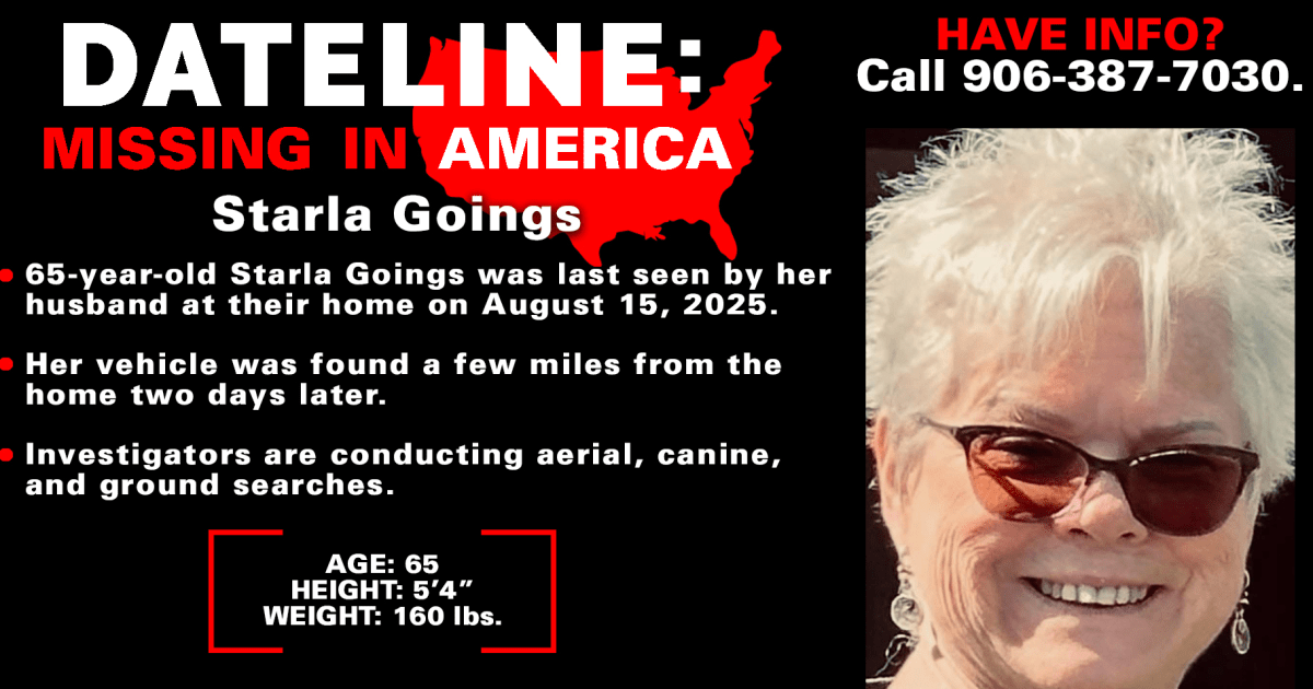 Search underway for missing Michigan mother Starla Goings