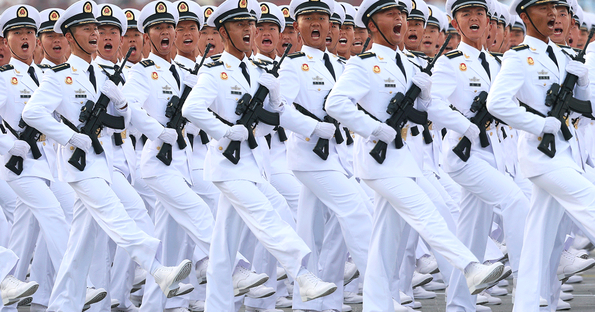 China parades its military might, and its friends, in a defiant display for the U.S.