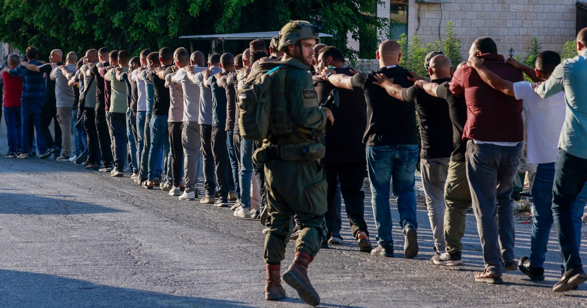Israel detains dozens of Palestinian men in the West Bank