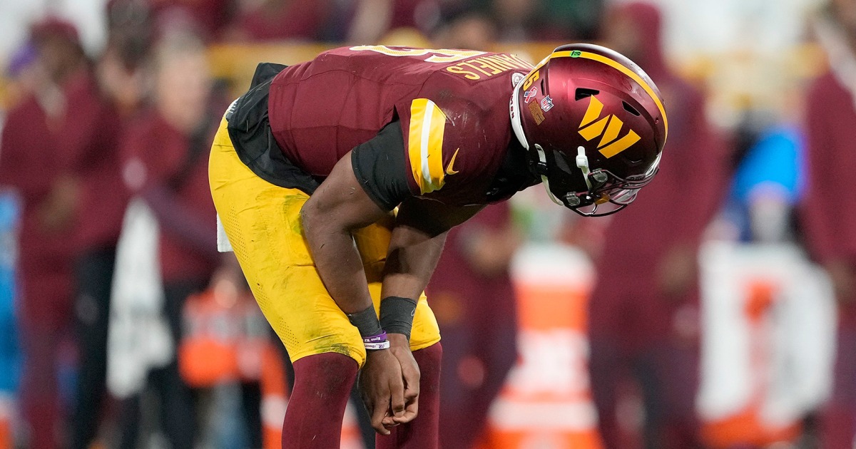 Commanders quarterback Jayden Daniels won't play Sunday against the Raiders