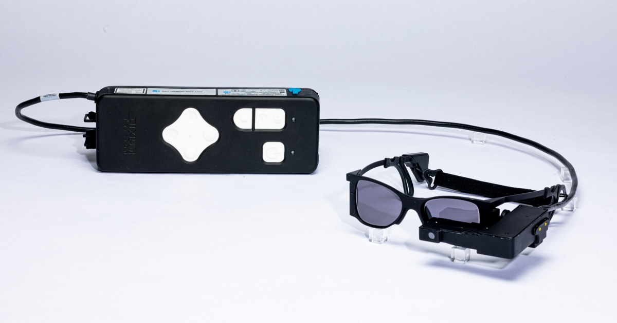With a tiny eye implant and particular glasses, some legally blind sufferers can learn once more