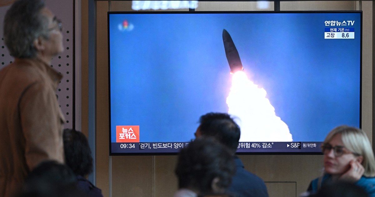 North Korea fires ballistic missiles toward the east days before Trump visits the South