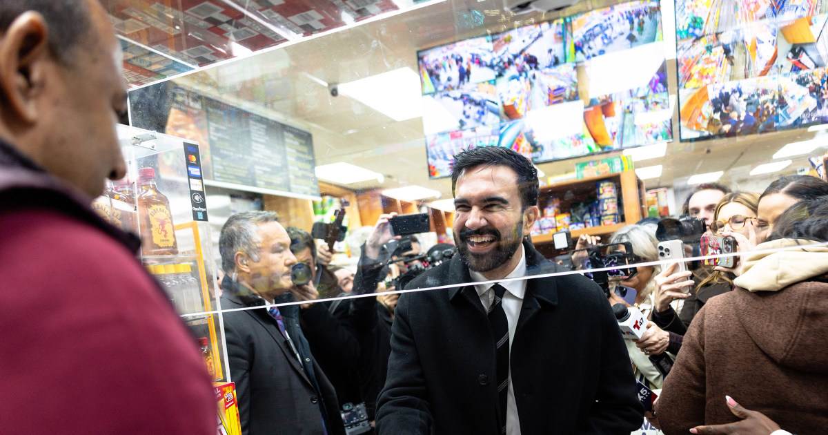 Zohran Mamdani speaking at rally