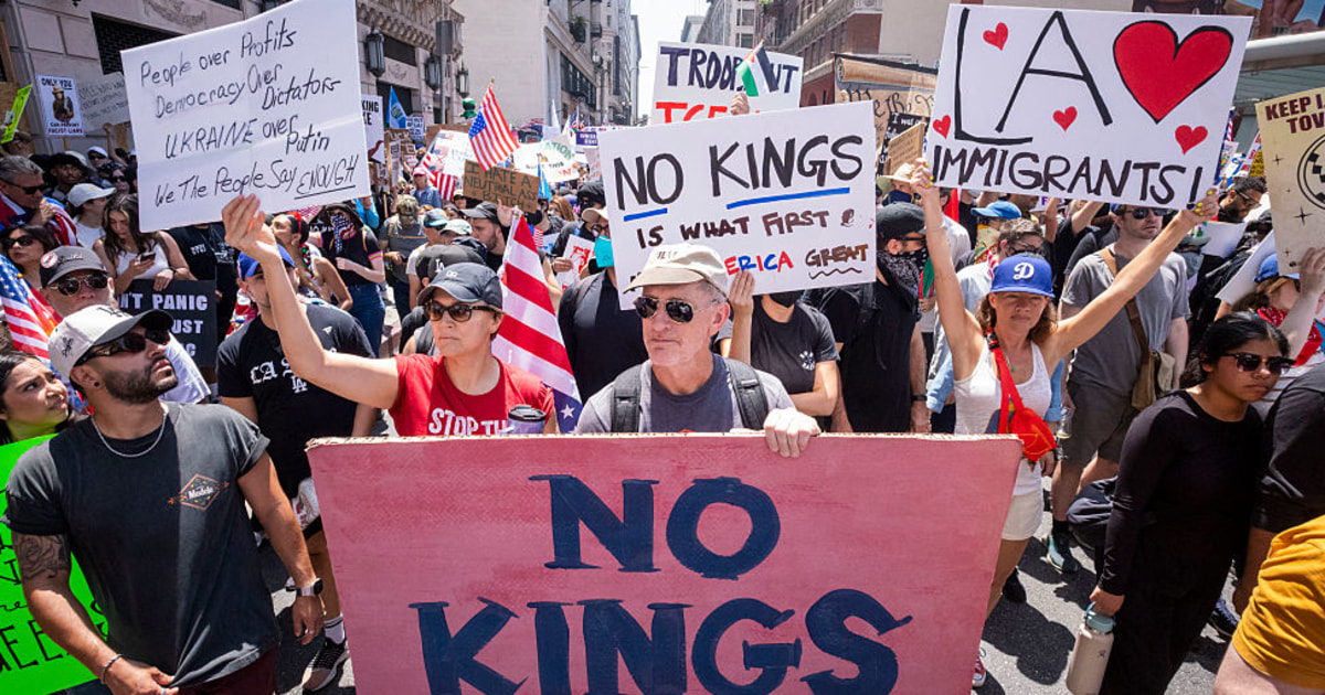 Prevén gran participación en las protestas de 'No Kings' contra Trump ...