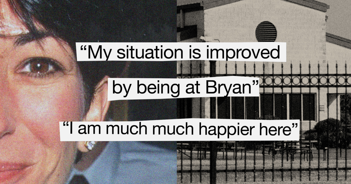 Ghislaine Maxwell's Prison Emails Show She Is 'happier' At Minimum-security Texas Facility