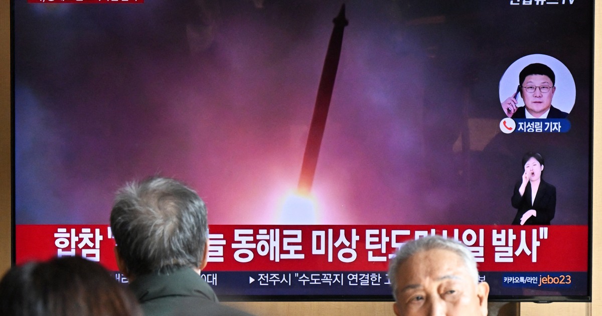 South Korea says North Korea fired a ballistic missile toward its eastern waters