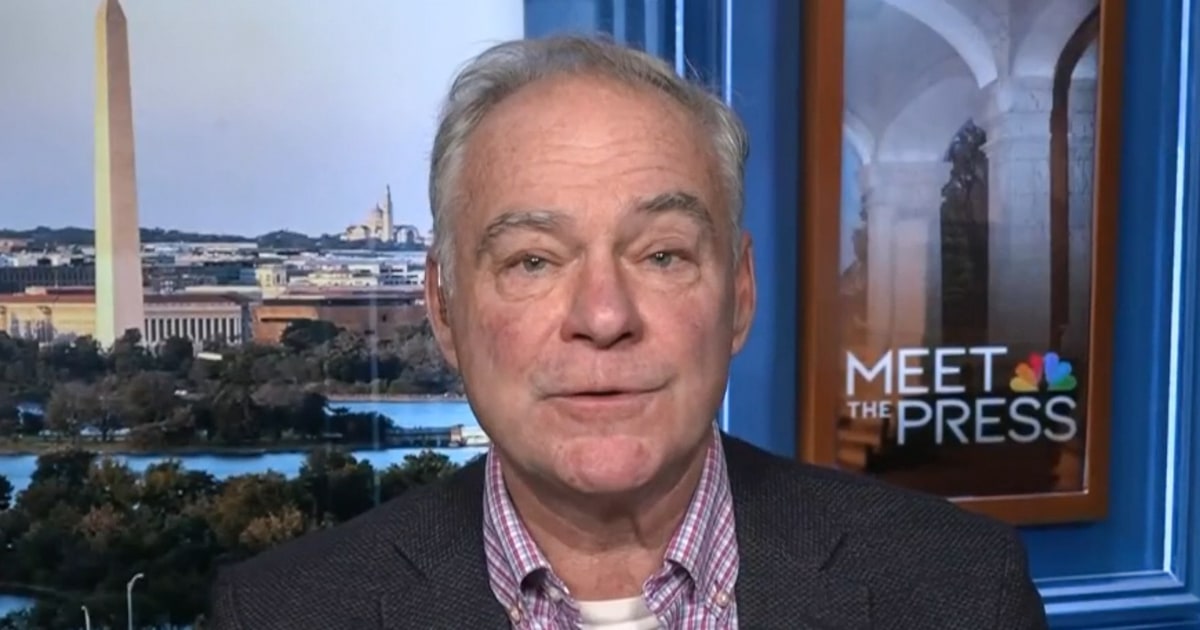 Sen. Tim Kaine defended Senate Minority Leader Chuck Schumer, urging House Democrats to stick to their chamber rather than focus on the party's Senate leadership.