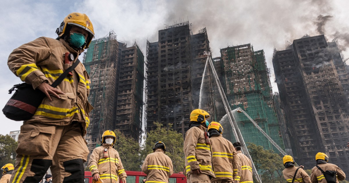 At least 55 people killed in Hong Kong high-rise fire, 3 arrested