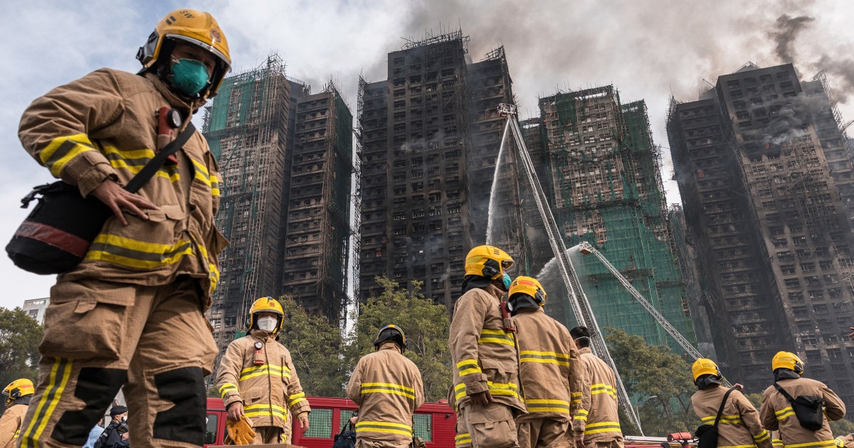 Hong Kong fire death toll rises to 128, with 200 still missing and 8 more arrested
