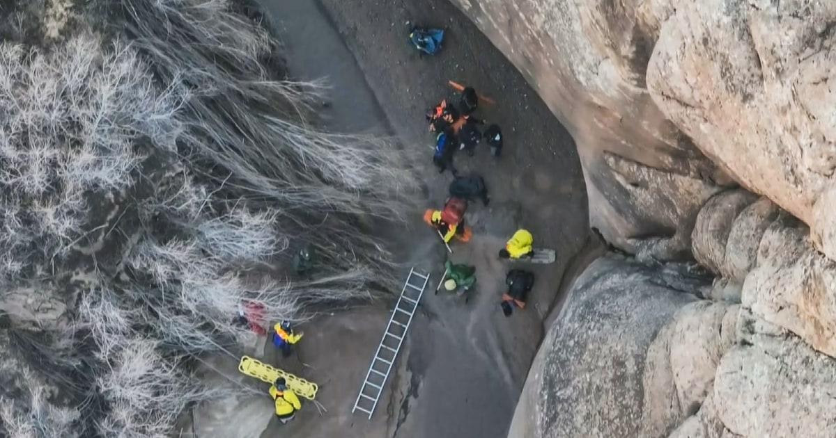 Hiker is rescued from quicksand in Utah canyon after drone video spotted him struggling