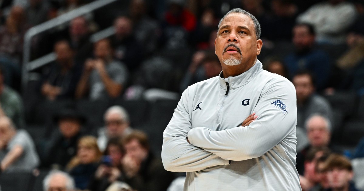 Georgetown basketball coach suspended after throwing water bottle into stands that hits child