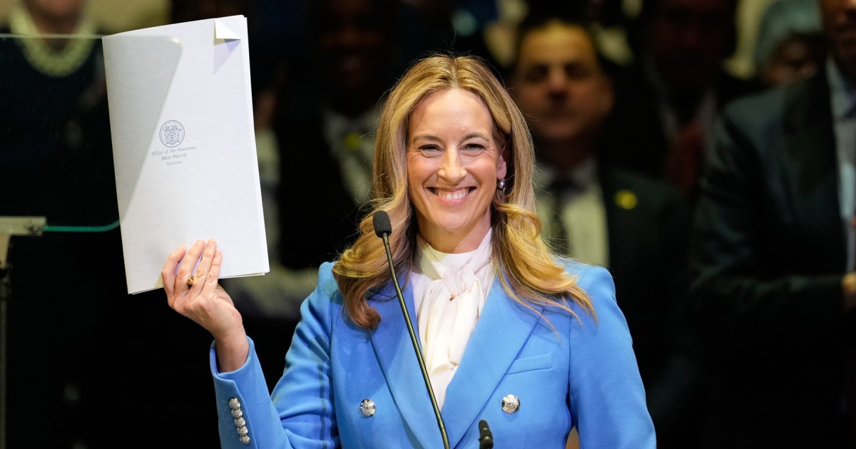 Democrat Mikie Sherrill sworn in as New Jersey governor with defiant tone against Trump