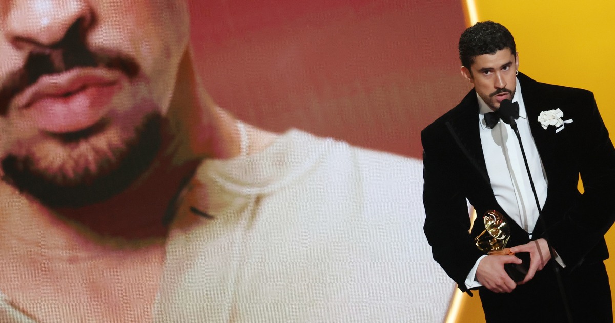 Bad Bunny opens Grammy speech calling for 'ICE out'