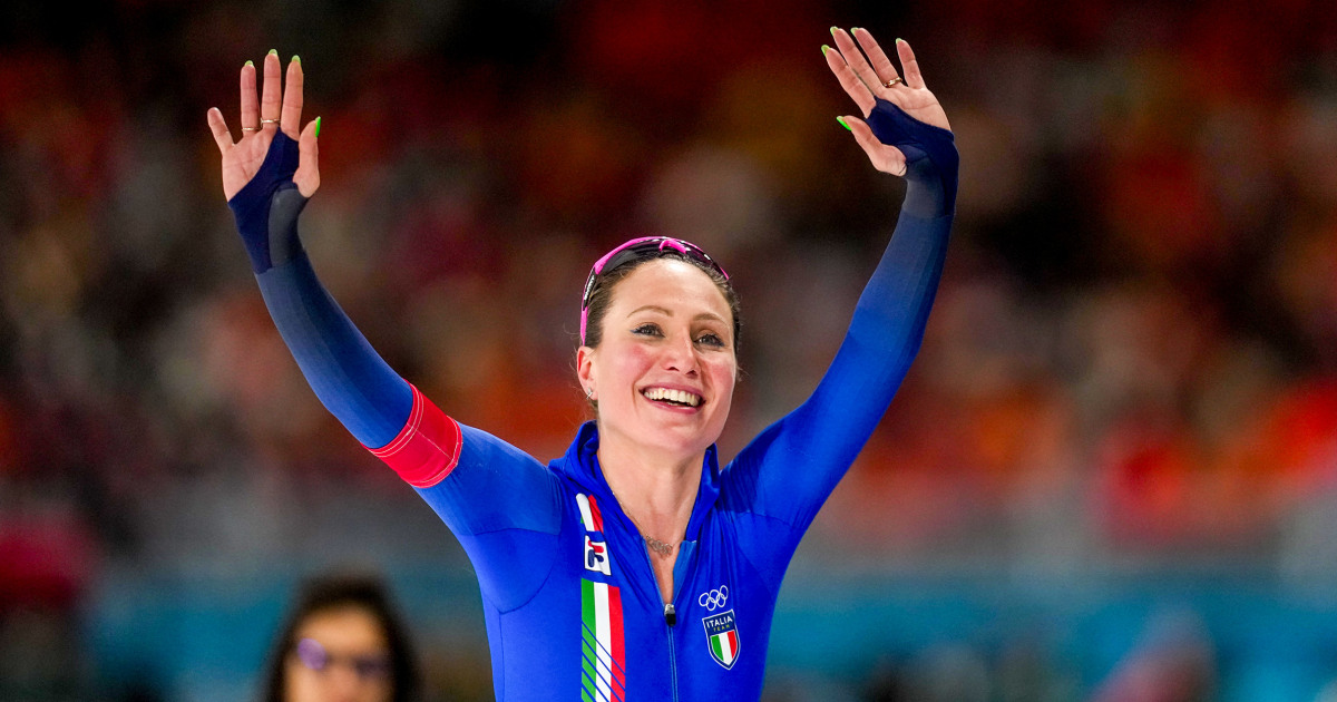 Italian speedskater Francesca Lollobrigida wins gold at home on 35th birthday