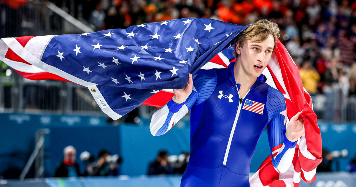 Jordan Stolz wins gold, Kauf, Lemly medal Jordan Stolz wins gold, Kauf, Lemly medal