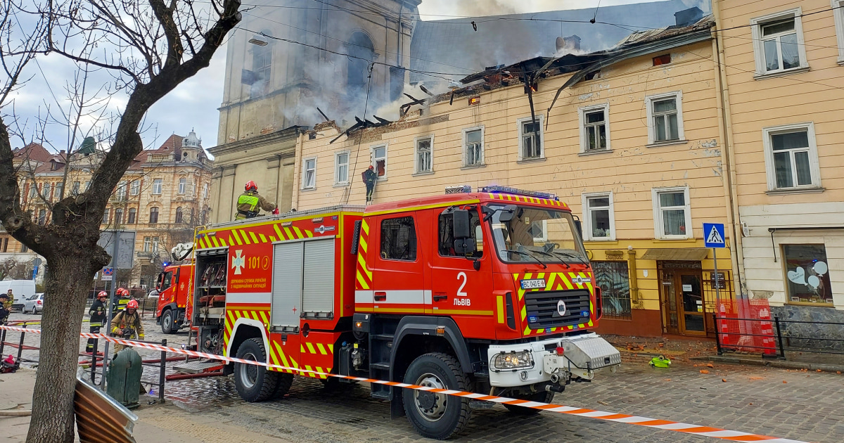 Russian Drones Attack Downtown Lviv In Broad Daylight