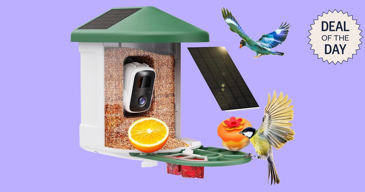 This bird feeder uses AI to help you identify different species and it is currently 57% off on Amazon