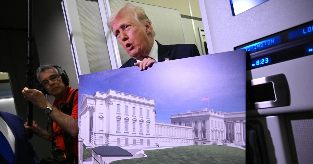 Trump says White House ballroom plans include 'massive' underground military complex