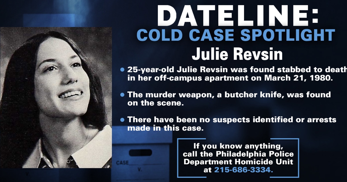 University of Pennsylvania graduate student Julie Revsin’s homicide has remained cold since 1980
