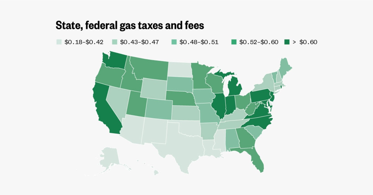 The federal gas tax is on Trump’s hit list. Data shows how much would be saved without it. - NBC News