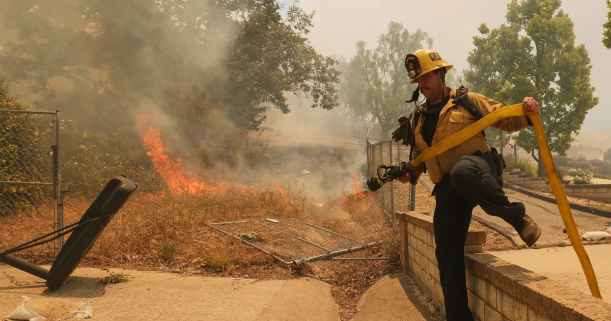 Thousands ordered to evacuate as Southern California wildfire threatens homes