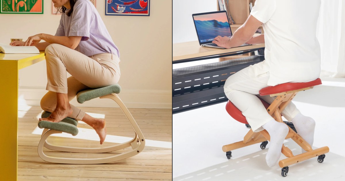 Back pain from hunching over your computer all day? A kneeling chair could help