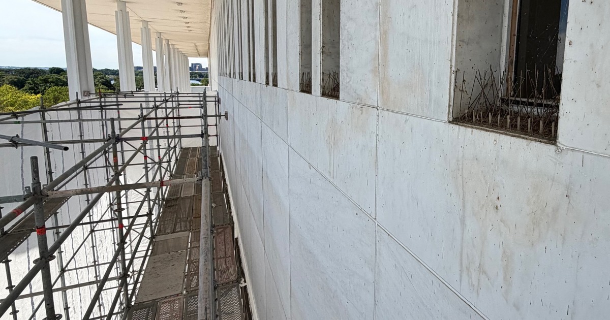 Photos show Trump's name removed from Kennedy Center facade