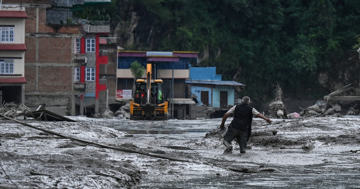 Follow live updates as rescuers search for hundreds of people missing after a catastrophic flood hit the border between Nepal and China’s Tibet region.