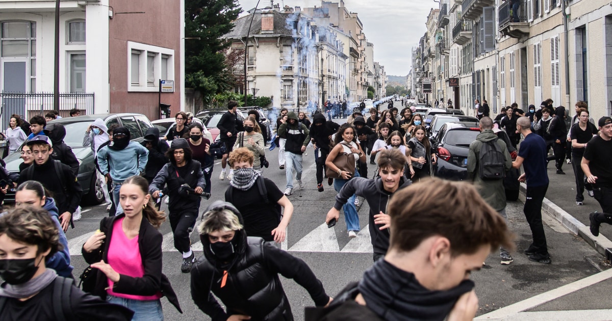Photo: NBC News French Teenager Loses Hand in Blast During School Protests in Lens