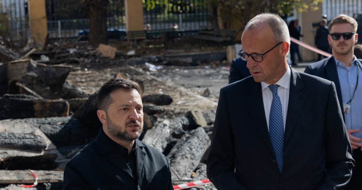 Germany’s Friedrich Merz arrives in Kyiv to the sound of sirens and explosions