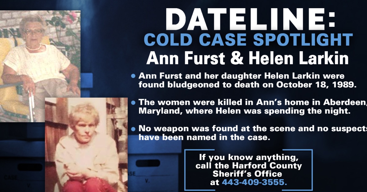 Unsolved murders of Ann Furst and Helen Larkin in Aberdeen, Maryland, in 1989