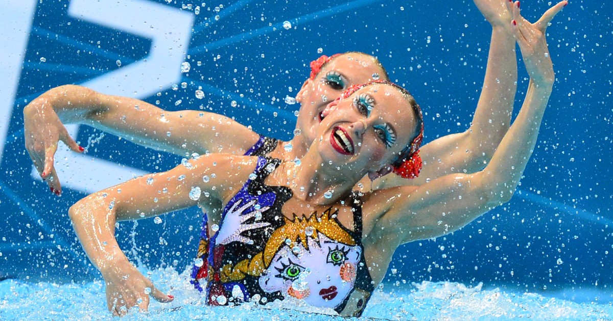 Making a splash... synchronized swimming at London Olympics