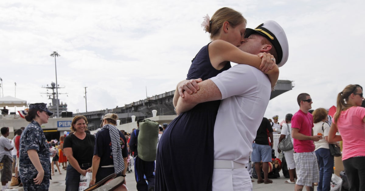 Couple embraces in Va.