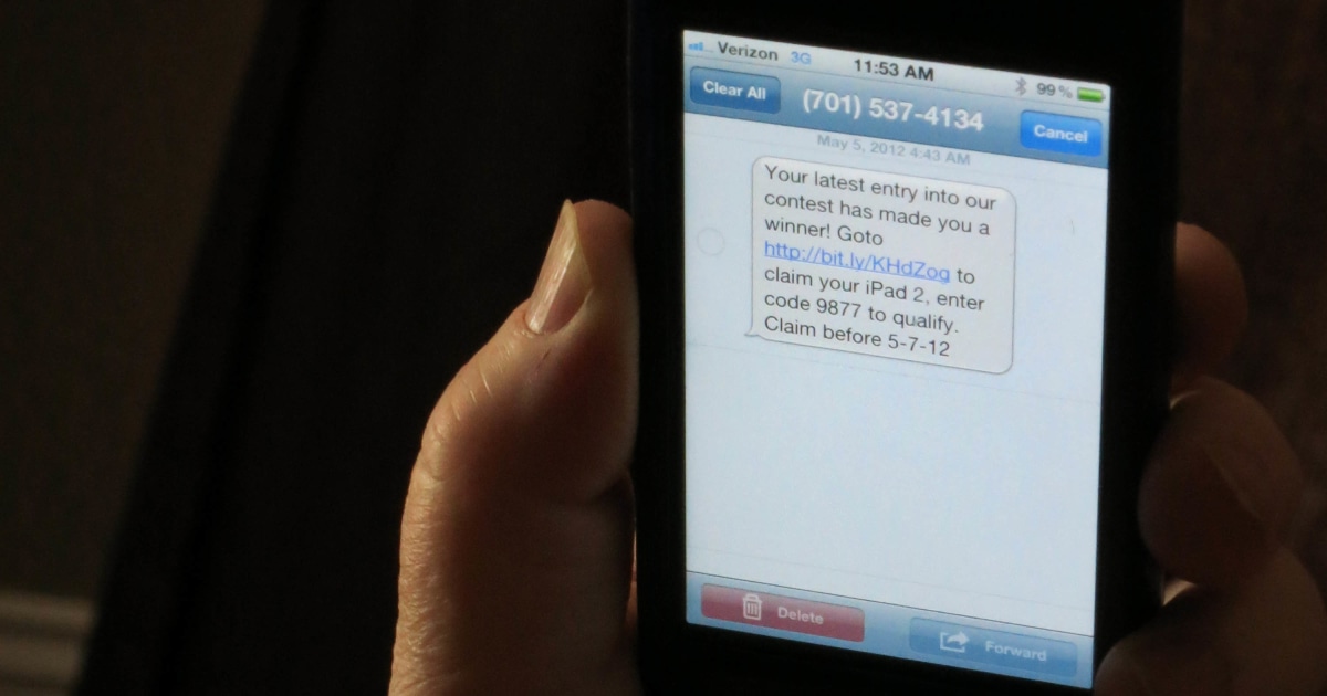  smishing text messages seek your credit card info
