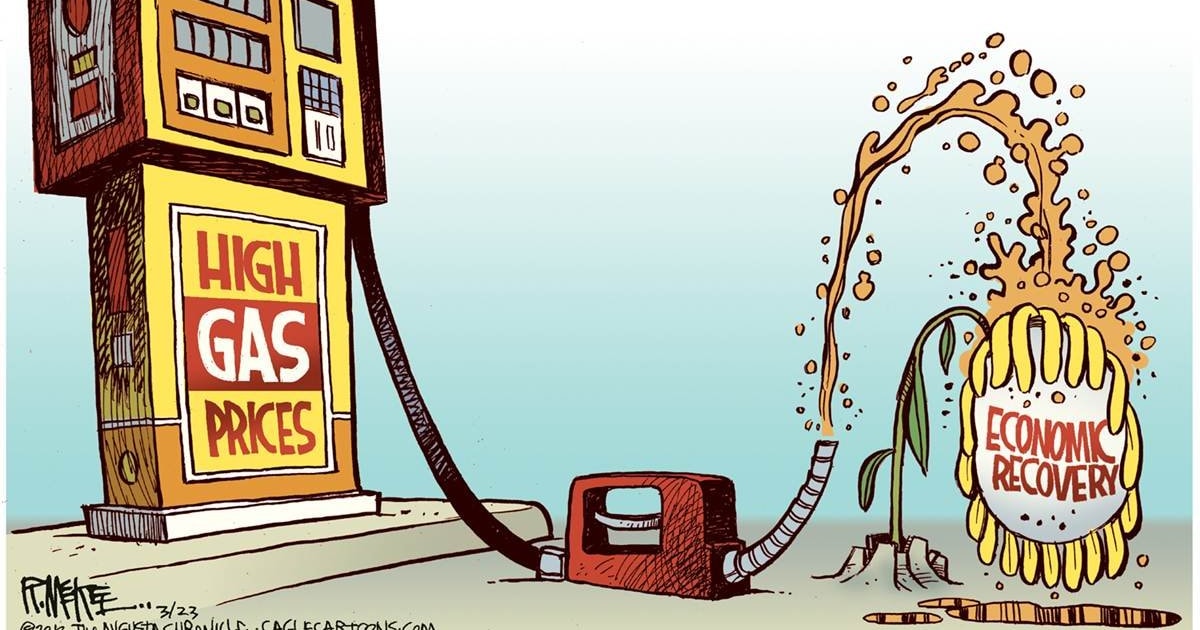 Cartoon slideshow Gas prices on the rise