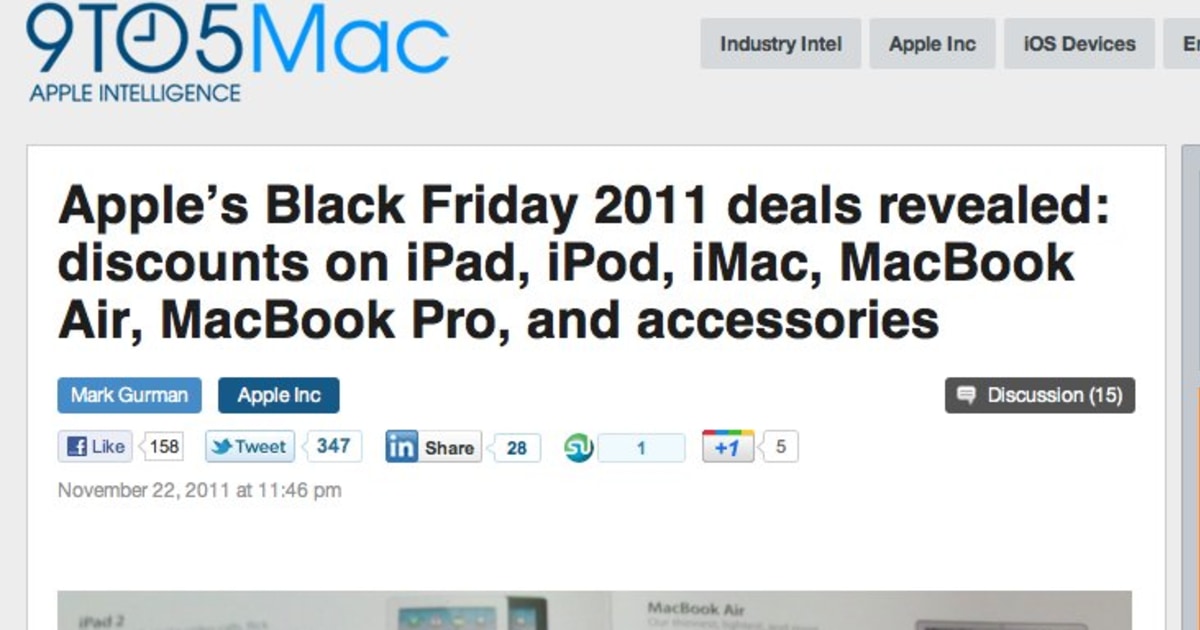 Leaked Black Friday ad reveals Apple discounts