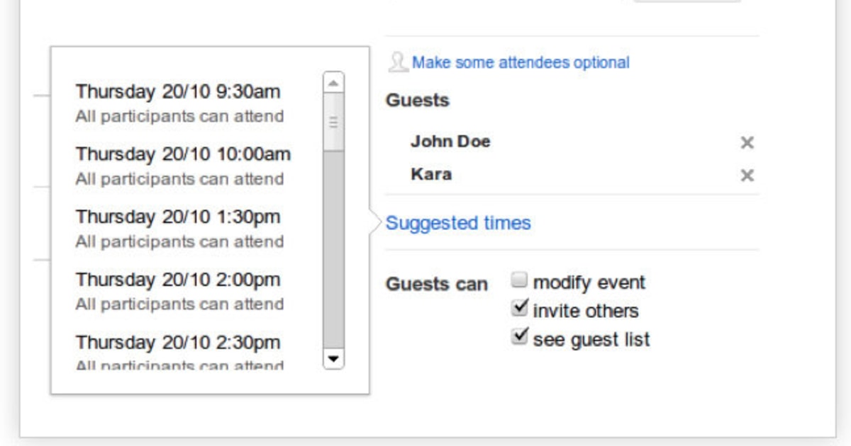 Now Google Calendar can 'suggest' meeting times