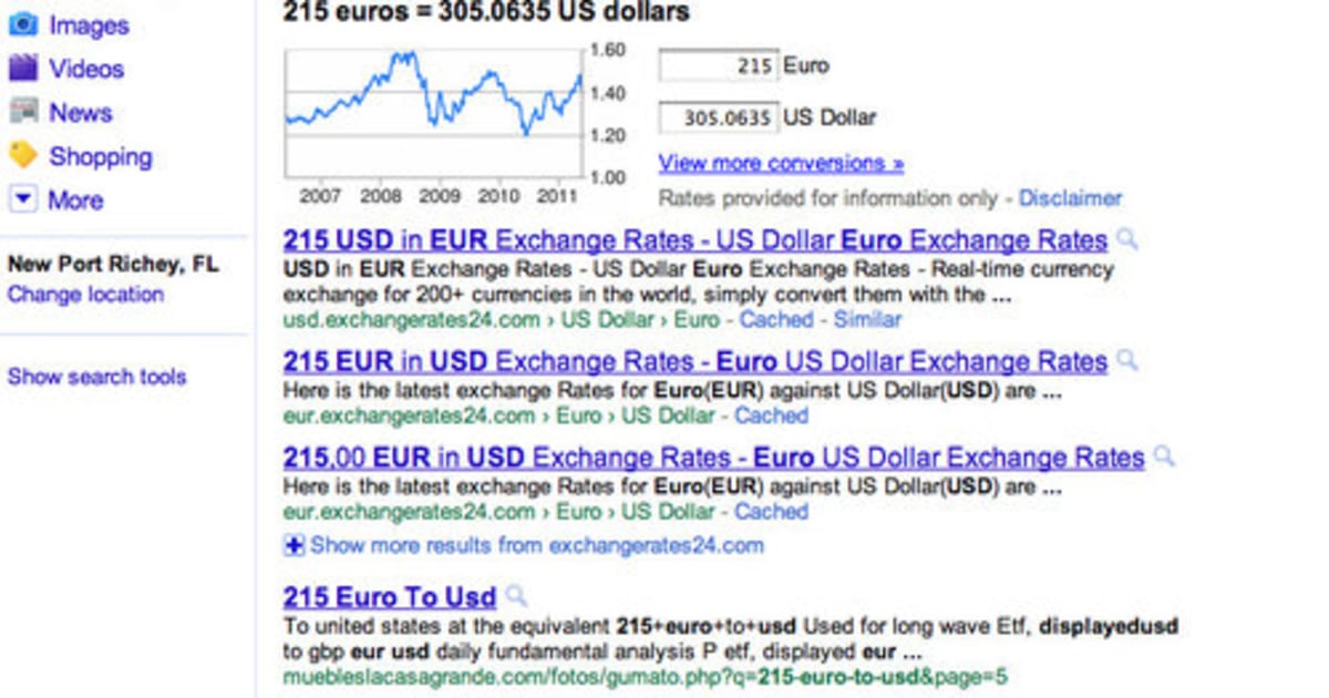 Careful Converting currency on Google can lead to malware