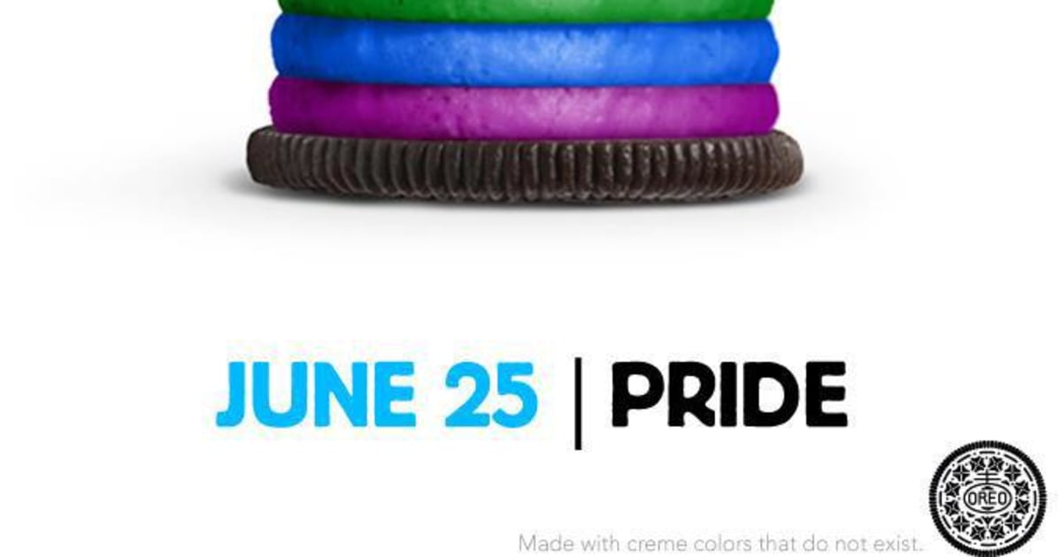 gay pride rainbow oreo