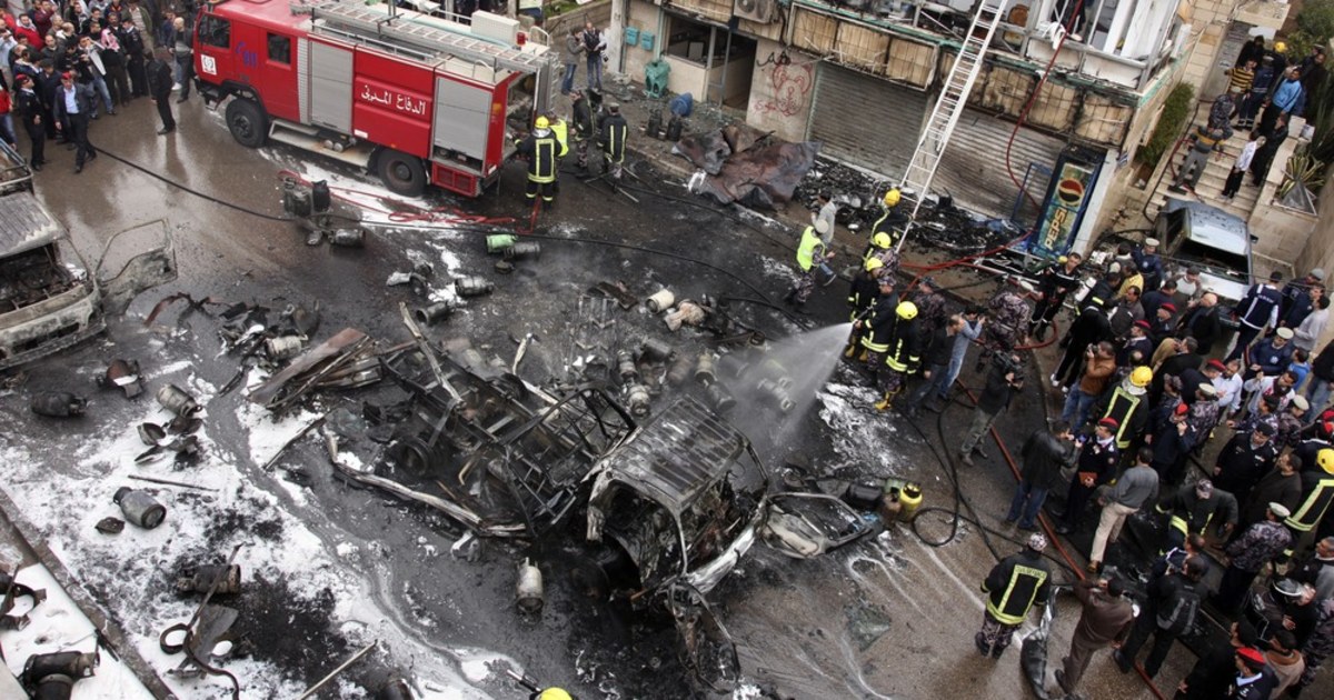 Truck carrying gas cylinders explodes in Amman, Jordan
