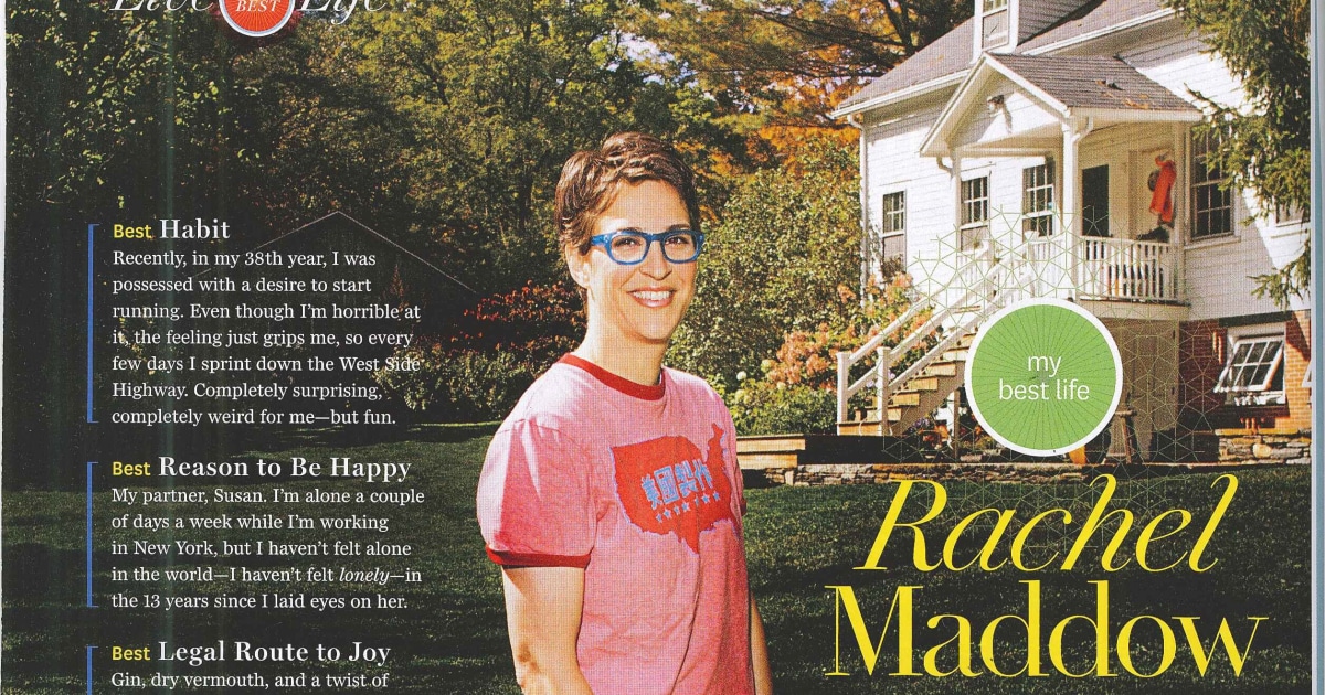 Rachel Maddow offers life advice