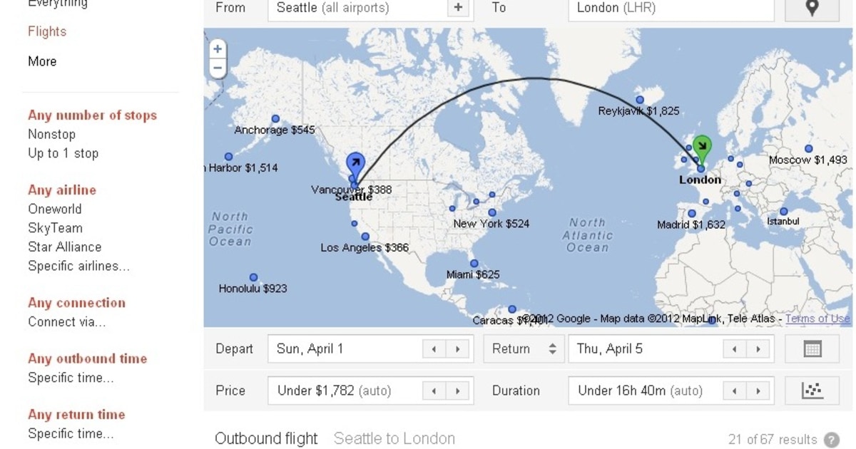 Google Flight Search goes global