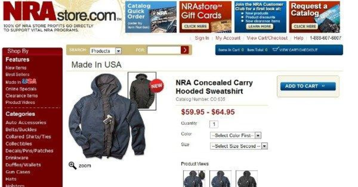 NRA selling 'concealed carry' hoodie