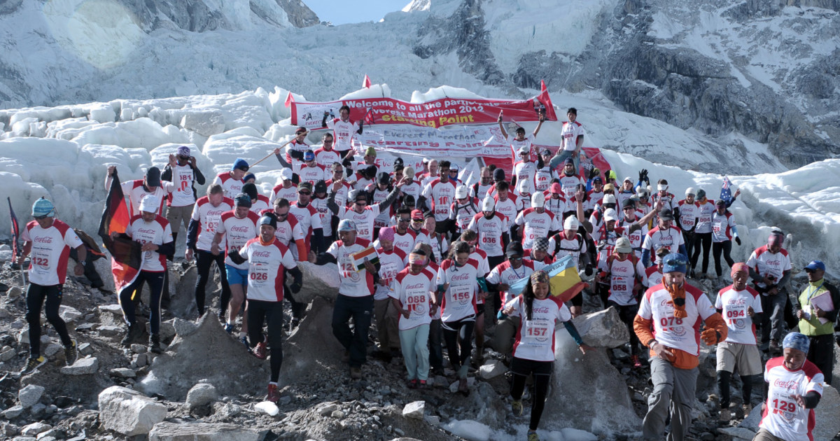 Running up Everest over 150 runners complete grueling marathon