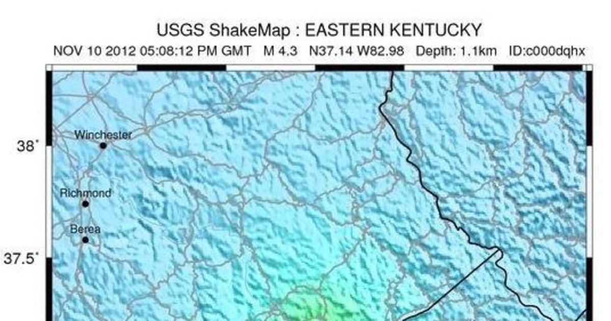 Earthquake rattles eastern Kentucky