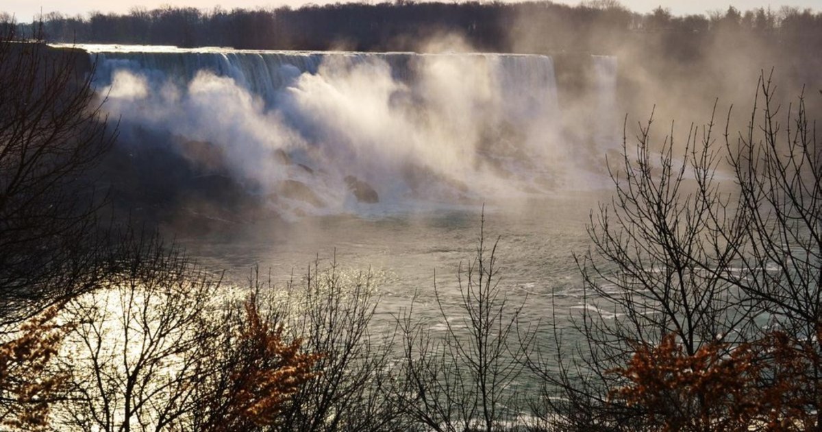 Colorful Niagara Falls Panorama Metal Wall Art 48x28 4 Panels